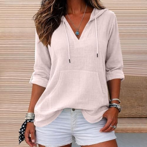 Women's Overhead Hoodie, Sweatshirt, for Road Trips and Walking, Sweat Top — view 3