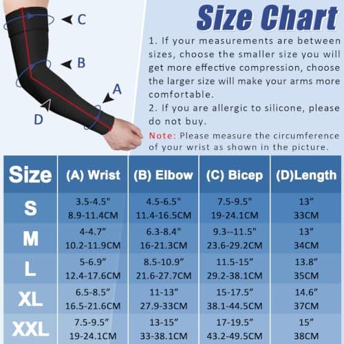 Beister 20-30 mmHg Compression Arm Sleeves for Pain Relief, Single — view 3