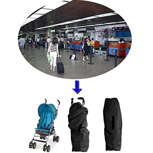 Yuccer Stroller Travel Bag for Airplane, Waterproof Gate Check Bag Organizer Storage for Infant Baby Child Umbrella Strollers Large (A) — view 4