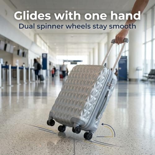 CMY Suitcase 20 Inch Cabin Hard Shell Lightweight ABS Carry-On Luggage — view 5