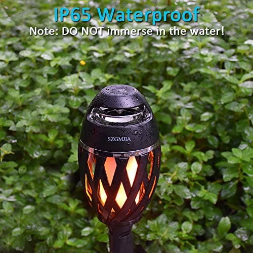 SZGMJIA 2-Pack Led Flame Speakers, Flame Torch Atmosphere Speaker Bluetooth 4.2 Wireless Portable Outdoor HD Audio Waterproof Speaker with LED Flickers Warm Night Lights for iPhone/iPad/Android — view 6