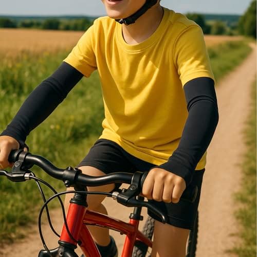 ALLY-MAGIC Arm Sleeves for Kids,UV Sun Protection Cooling Arm Compression Sleeves for Boys Girls Outdoor Sport Y8ETCSBX — view 4