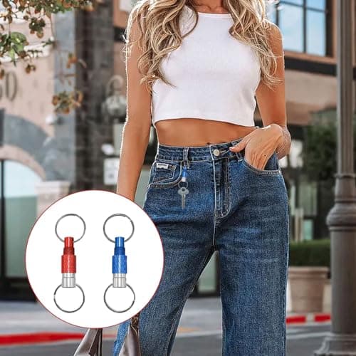 ZhouLinMou Quick Release Keychain, Detachable Pull-Apart Key Rings with Magnetic Lock - Heavy Duty Aluminum Alloy Key Organizer for Car Keys, Bags, Belts & EDC Accessories — view 6