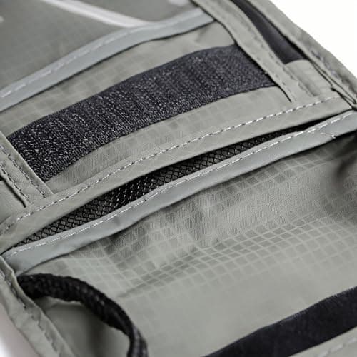 DOETYD 2PCS Neck Pouches Neck Wallet for Women and Men, Secure Neck Wallet and Passport Holder RFID Blocking, Chest Bag for Travel Waterproof Hidden Anti-theft(Grey+Black) — view 4