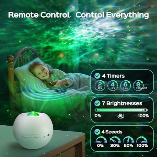 PIKOY Galaxy Projector,15 Colors,Gifts Girl&Women&Boy,Birthday,White Noise — view 6