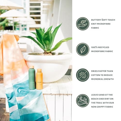 Perevor Microfibre Beach Towel XL - Quick Dry, Sand Free Travel Towel — view 4