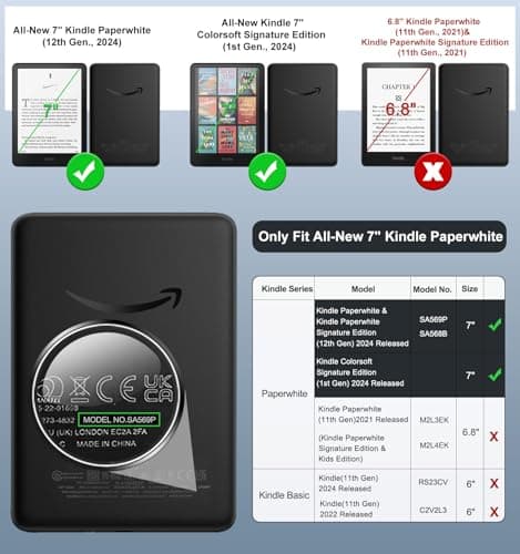 MoKo Case for 7" Kindle Paperwhite 12th Gen&Colorsoft 2024, Agave Green — view 2