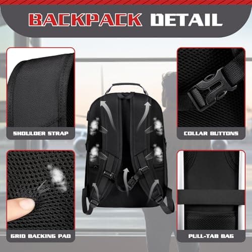 Z-MGKISS Large Travel Laptop Backpack, Anti-Theft 17.3" Laptop Rucksack with USB, TSA-Friendly Work & Travel Bag for Men Women, Grey — view 4