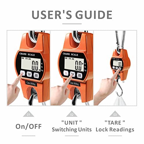 GRAM PRES Digital Hanging Scale 660LB/300KG, Luggage Scales — view 4