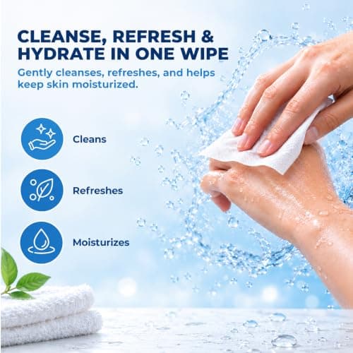 Big Dealz Super Mini Travel Wet Wipes, Sensitive, 8 Pack (64 Wipes), white — view 4