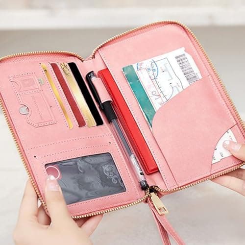Pxcewdcx Passport Wallet Portable Waterproof Purse Organizer Money Ticket — view 3