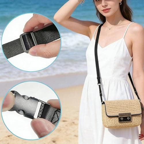 Adjustable Shoulder Strap, Comfortable Quick Release Neck Strap Lanyard for iPad, Tablet Case Camera Binocular Crossbody Laptop Luggage Bag, Black, Medium — view 4