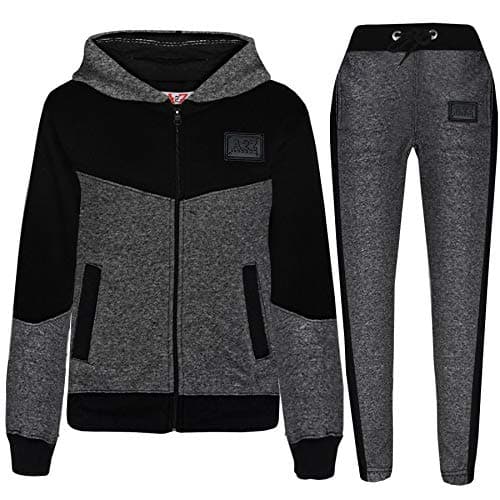 A2Z 4 Kids Cotton Tracksuit - T.S 602 Charcoal 7-8 — view 3