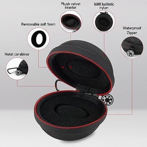 HELMDY Watch Travel Case Waterproof Single Box for Men & Women（Nylon Black） — view 4
