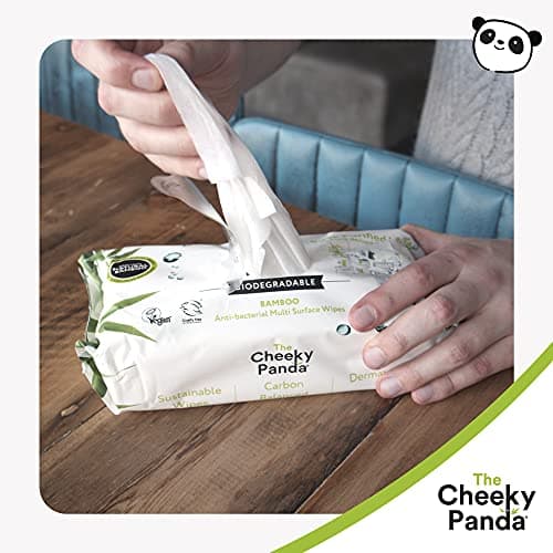The Cheeky Panda Bamboo Antibacterial Wipes | Pack of 180 Biodegradable Wipes | Perfect For Cleaning & Disinfecting Surfaces — view 4
