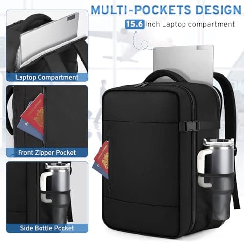 ZOMFELT Ryanair Cabin Bags 40x30x20 Underseat, Travel Backpack Cabin Size — view 4