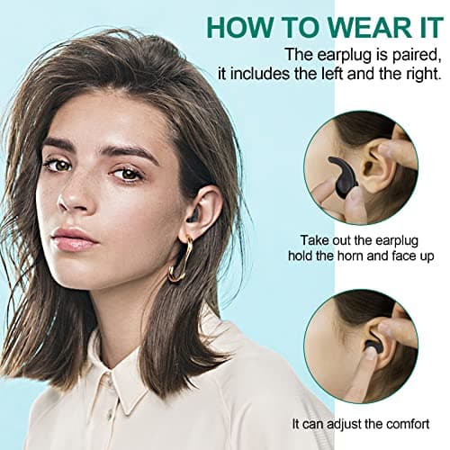 FNGXX Swimming Ear Plugs, 3 Pairs Waterproof Reusable Silicone Swim Earplugs for Swimming Surfing Snorkeling and Other Water Sports (Adults & Teens 14+) — view 4