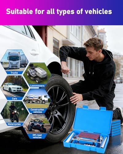 ANVINKU Tyre Repair Kit Car 58PCS, Heavy Duty Puncture Repair Kit Car — view 6