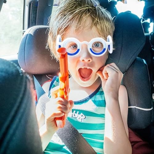 Motion Sickness Glasses, 6cpsTravel Sickness Glasses for Adults & Kids - No Lens Anti Nausea Relief for Car Air Sea Sickness, Vertigo Aid with Box & Portable Pouch — view 4