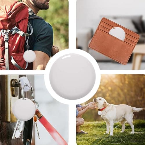 Mini GPS Tracker for Vehicles No Subscription, Hidden Car Tracker Device Works with Find My iOS Only, Portable Key Finder Tag for Keys Pets Luggage, Battery Powered Long Standby (1, White) — view 5