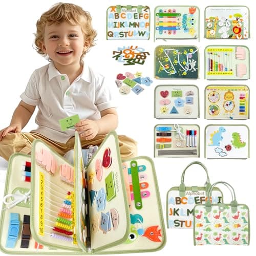 Busy Board, Busy Book for Toddlers, Montessori Toys, Toddler Travel Toys