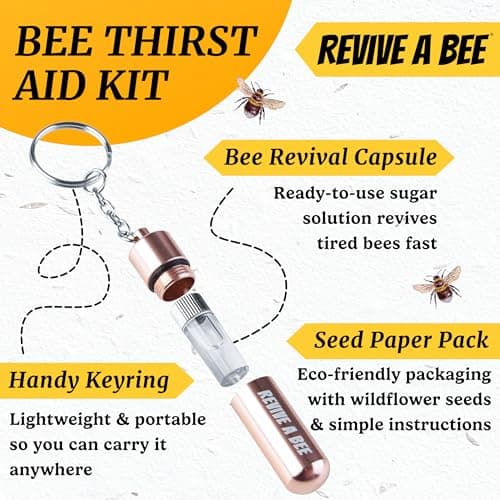 Revive a Bee Rose Gold Bee Revival Kit, Keyring with Sugar Syrup — view 2