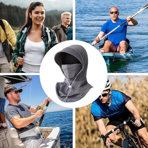 Summer Cooling Cycling Hat, UPF 50+ Protective Hood For Motorcycle Riding, Breathable Polyester Face Cover For Women Men, Sun Protection Headwear For Fishing Camping Walking Picnic Travel Commuting — view 4