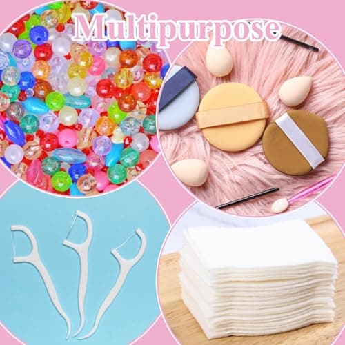 Qianyu 4 Pcs Portable Cotton Round Holder Plastic Cosmetic Cotton Pads Container Travel Makeup Sponge Dispenser Small Transparent Sealed Storage Box for Makeup Remover BallsBeads Floss(2) — view 6