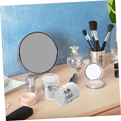 CATIEBYE 2pcs Refillable Acrylic Face Cream Pump Dispensers 15ml Lightweight Travel Size Moisturiser Containers for Travelling — view 3