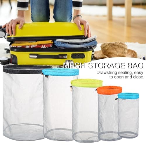 Packable Nylon Mesh Drawstring Storage Bag for Hiking Backpacking Travel — view 6