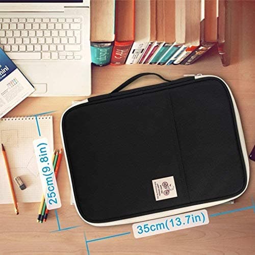 JAKAGO A4 Document Case, Multi-Pocket Portfolio Folder, Travel Portfolios — view 2