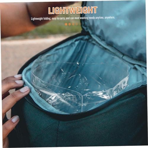 Amosfun Portable Washbasin Folding Basin for Travel Camping Capacity Outdoor Folding Basin Fishing Water Pail Camping Tool Collapsible — view 2
