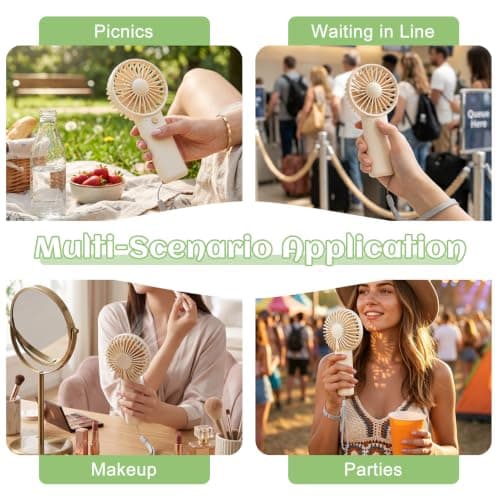 Liravonte Mini Portable Fan, Battery Operated Hand Held Fans — view 6