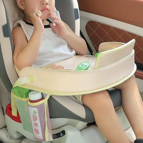Car Seat Tray for Kids Travel Foldable Design Large Capacity Safe Hygienic — view 3