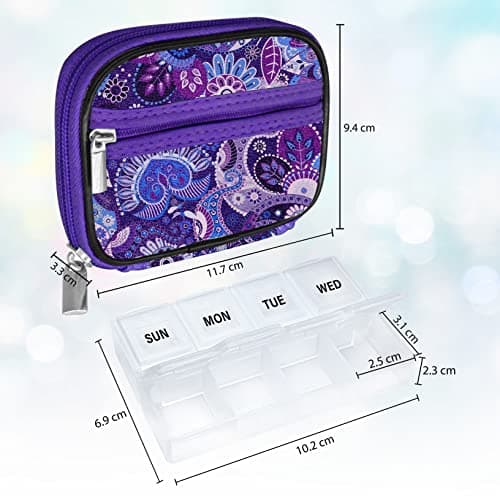 Serfeymi Weekly Pill Box Organiser Travel Tablet Medicine Organiser 7 Day — view 2