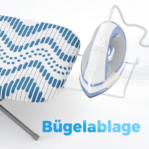 KINGRACK Foldable Small Ironing Board with Iron Rest, 30×76 cm,Blue — view 5