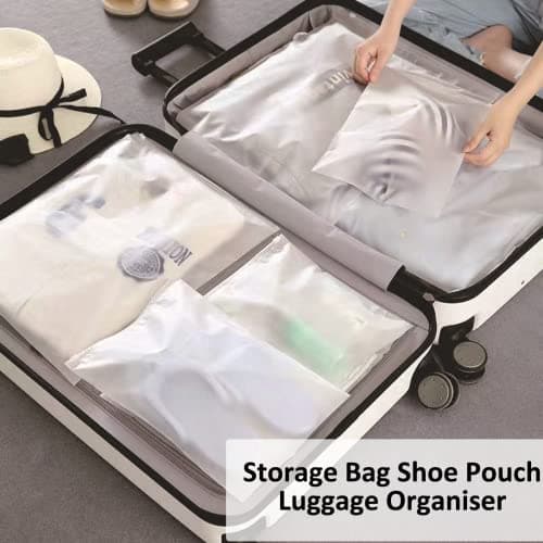 25Pcs Hospital Bag Maternity Essentials - Zip Lock Bags Travel Holiday Accessories 5 Multiple Size, Reusable Plastic Frosted Packing Storage Bags for Clothes Shoe, Luggage Organiser Pouches for Women — view 6