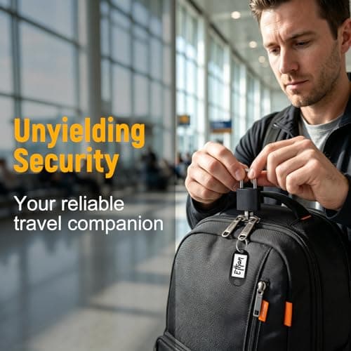 3 Sets Suitcase Locks with Keys, Black Metal Suitcase Padlocks with Tags, Durable Mini Locker Padlock for Backpack, Gym Locker, School Bag and Travel Cases(3 Locks & 3 Tags) — view 4