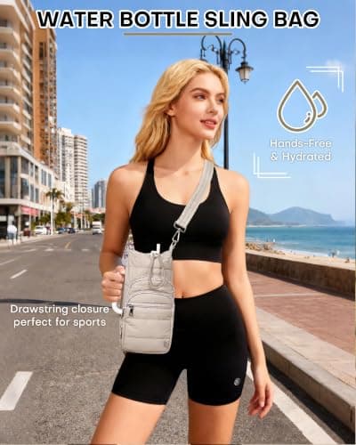 Water Bottle Holder with Strap, 40/32 oz Crossbody Bottle Carrier Bag — view 2