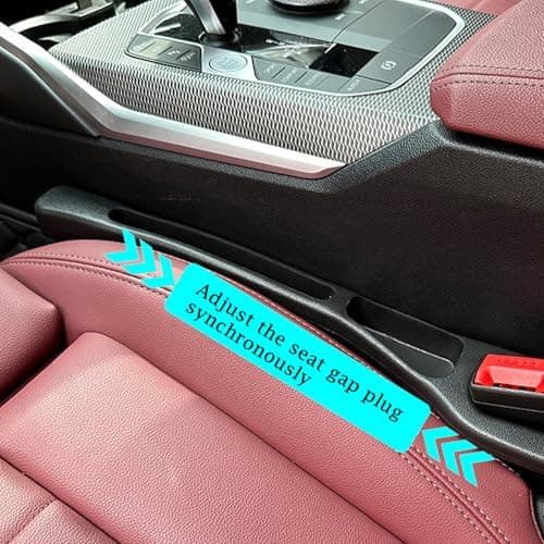2PCS Vehicle Mounted Gap, Universal Car Seat Gap Filler Organizer - Leak-Proof Storage Box for Car SUV Truck - Car Seat Gap Filler Organiser Premium PU Leather with Multi-Compartment Design (Beige) — view 5