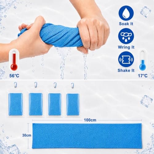 Boyfield Cooling Towel 4 Pack, Microfibre Ice Towel for Gym Travel Neck — view 2