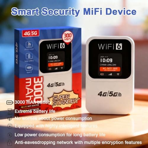 Mobile Hotspot Portable WiFi Router, Pocket WiFi Box with SIM Card Slot — view 3