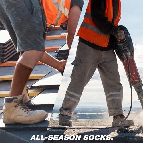 Rahhint Merino Wool Work Socks 3 Pairs Durable Compression Moisture Wicking Anti Blister Cushion Crew Outdoor Running Socks — view 2