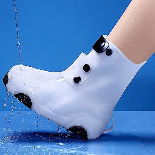 Kids Waterproof Shoe Covers Reusable Non Slip Children Rain Boots Adjustable Wear Resistant Toddler Overshoes Flexible Durable Rainy Day Shoe Protectors for Outdoor Walking School Travel — view 3