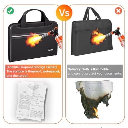 Tamfile Fireproof Document Organiser with Handles, 7 Pockets Expanding — view 3