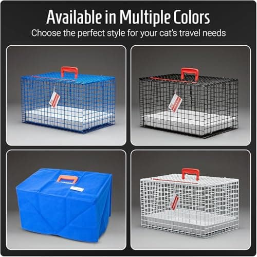 MDC Cat Carrier with Top Opening – Lightweight Mesh Pet Travel Crate for Vet Visits, Cats & Kittens – Breathable, Easy Clean Cat Basket with Handle – Secure & Spacious Cat Crate for Travel, Black — view 4