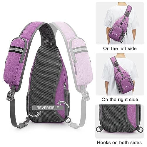 G4Free Sling Bag Backpack Chest Shoulder Bag Anti Theft Crossbody Gym Daypack with Earphone Hole for Outdoor Cycling Travel Hiking Men Women — view 5