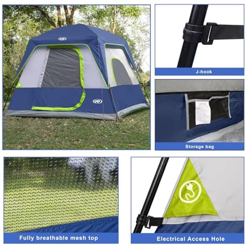 UNP Camping Tent 4-8 Person, Tall Family Tent with Standing Room — view 4