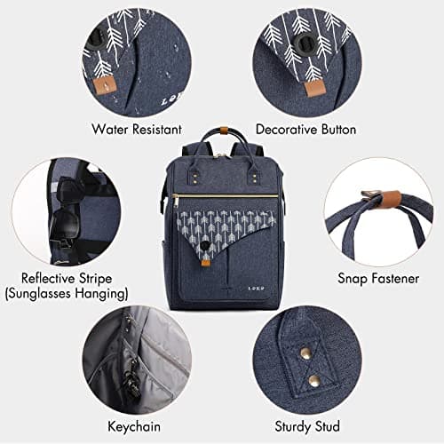 Lekesky 15.6 Inch Laptop Rucksack, Computer Backpack, School Bag for Women — view 6