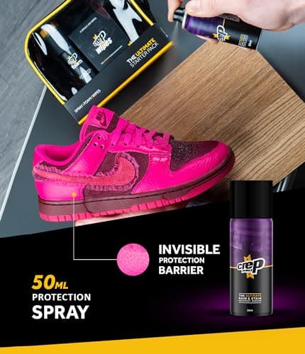 Crep Protect Ultimate Sneaker Care Travel Kit - Rain & Stain Resistant Shoe Spray, Foam Shoe Cleaner, Sneaker Wipes - Shoe Protector — view 2
